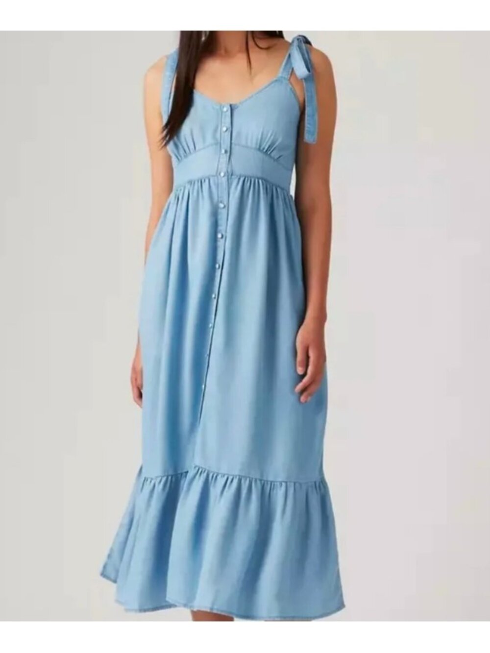 Levi's XS Denim Dress Pearl Snap NWT